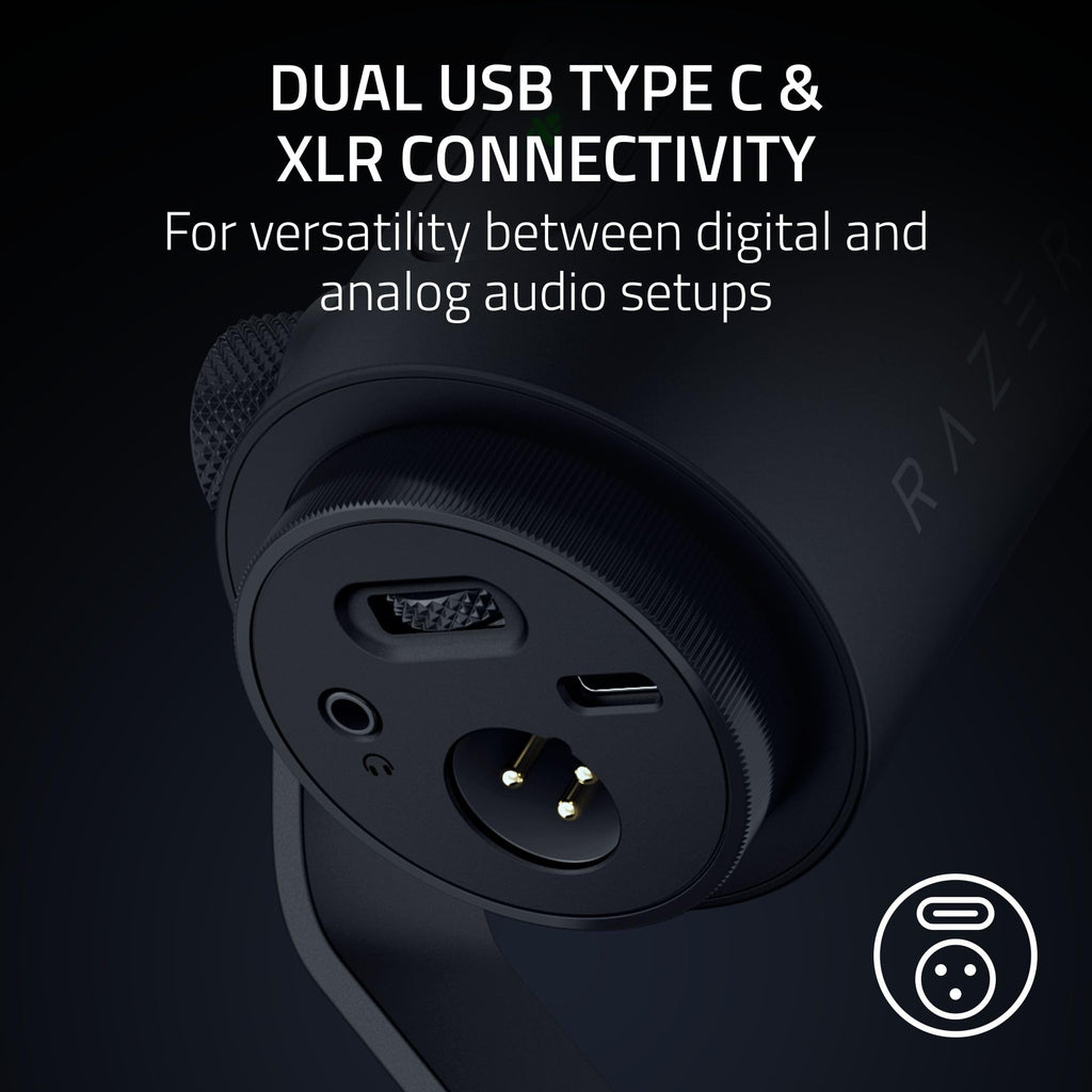 Black Dynamic USB Type C & XLR Microphone R26375