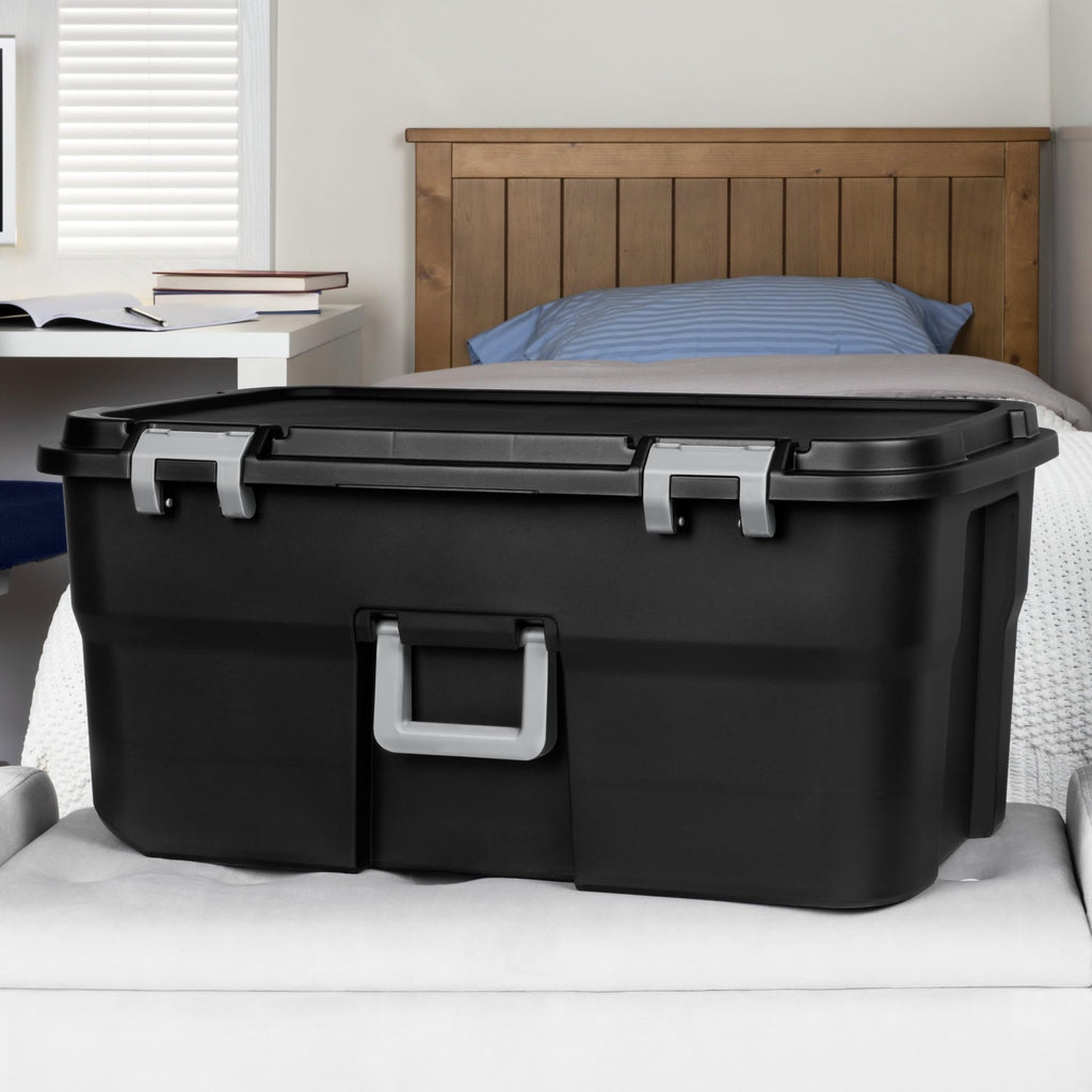 22 Gallon Black Wheeled Storage Trunk B2528