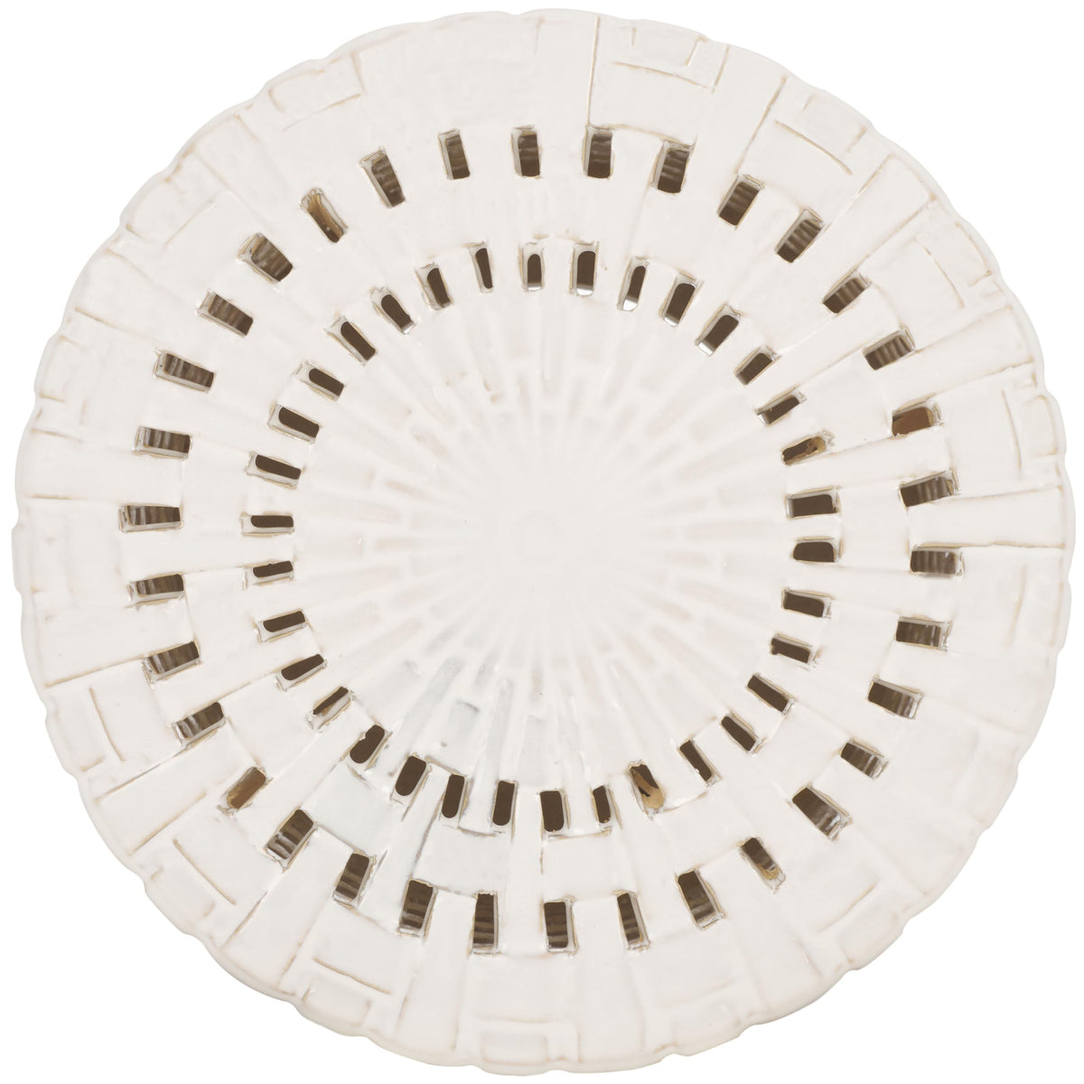 Cream Ceramic Decorative Accent Garden Stool U23076