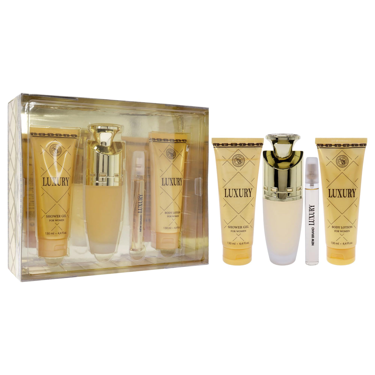 4 Pc Gift Set 3.3oz EDP Spray 4.4oz Shower Gel 4.4oz Body Lotion 0.5oz EDP Spray Z26568