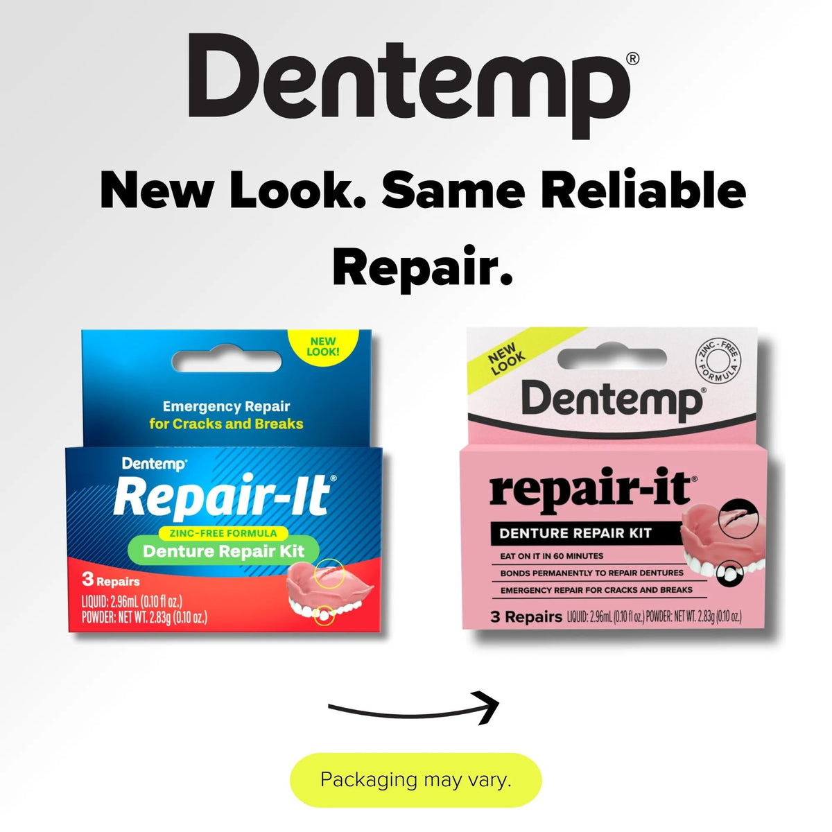 Denture Repair Kit 3 ea Pack of 6 Y4476