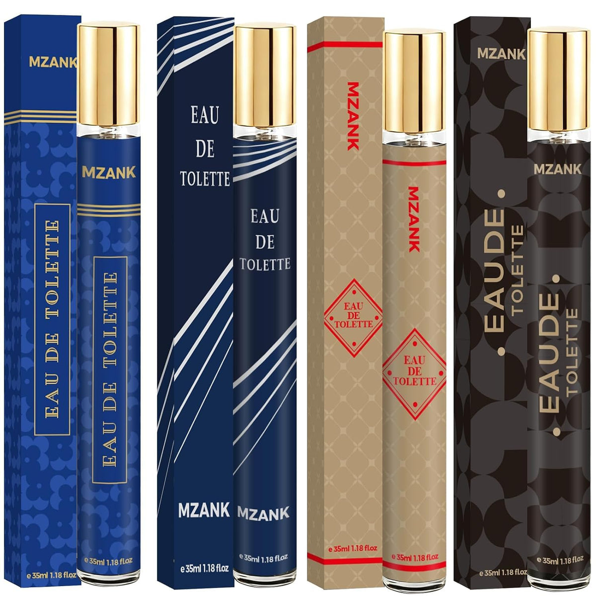 4 Pack Travel Size Eau de Toilette Cologne Y494