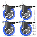 4 Inch Heavy Duty Threaded Stem Caster Set of 4 Q430