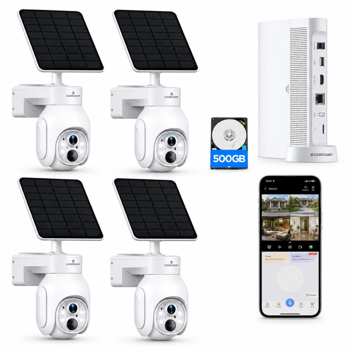Solar Security Cameras Wireless Outdoor 4 Pack U180