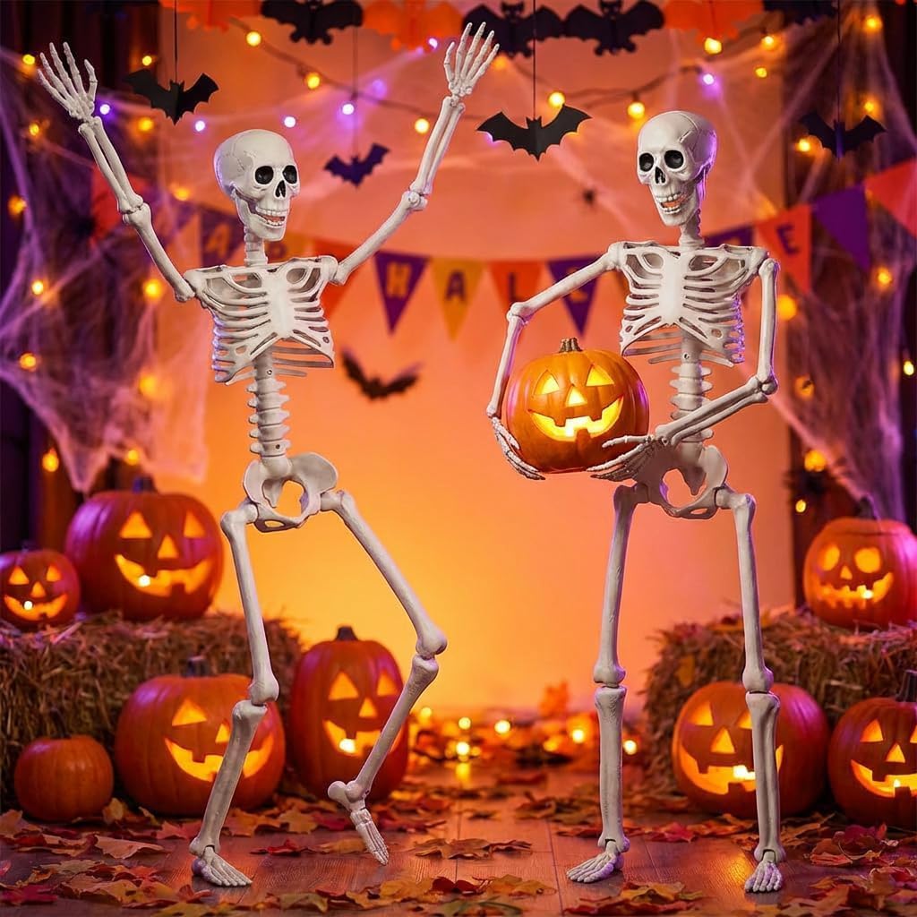 2 Pack 67" Posable Skeleton with Movable Joints Q631
