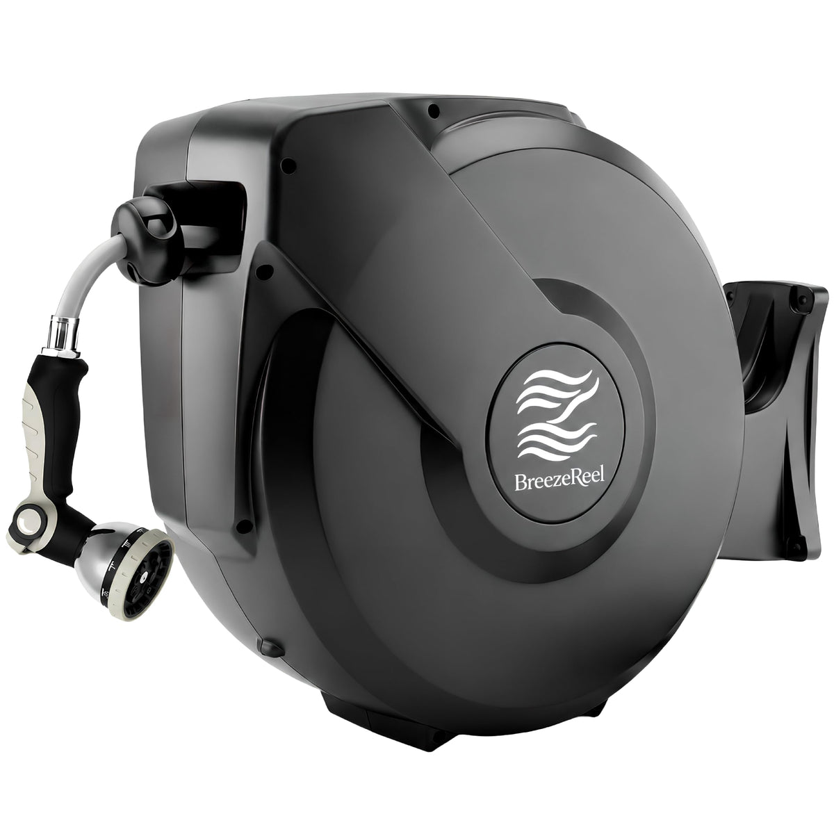 5/8 in x 100 ft Retractable Garden Hose Reel with 10 Patterns Nozzle R610009