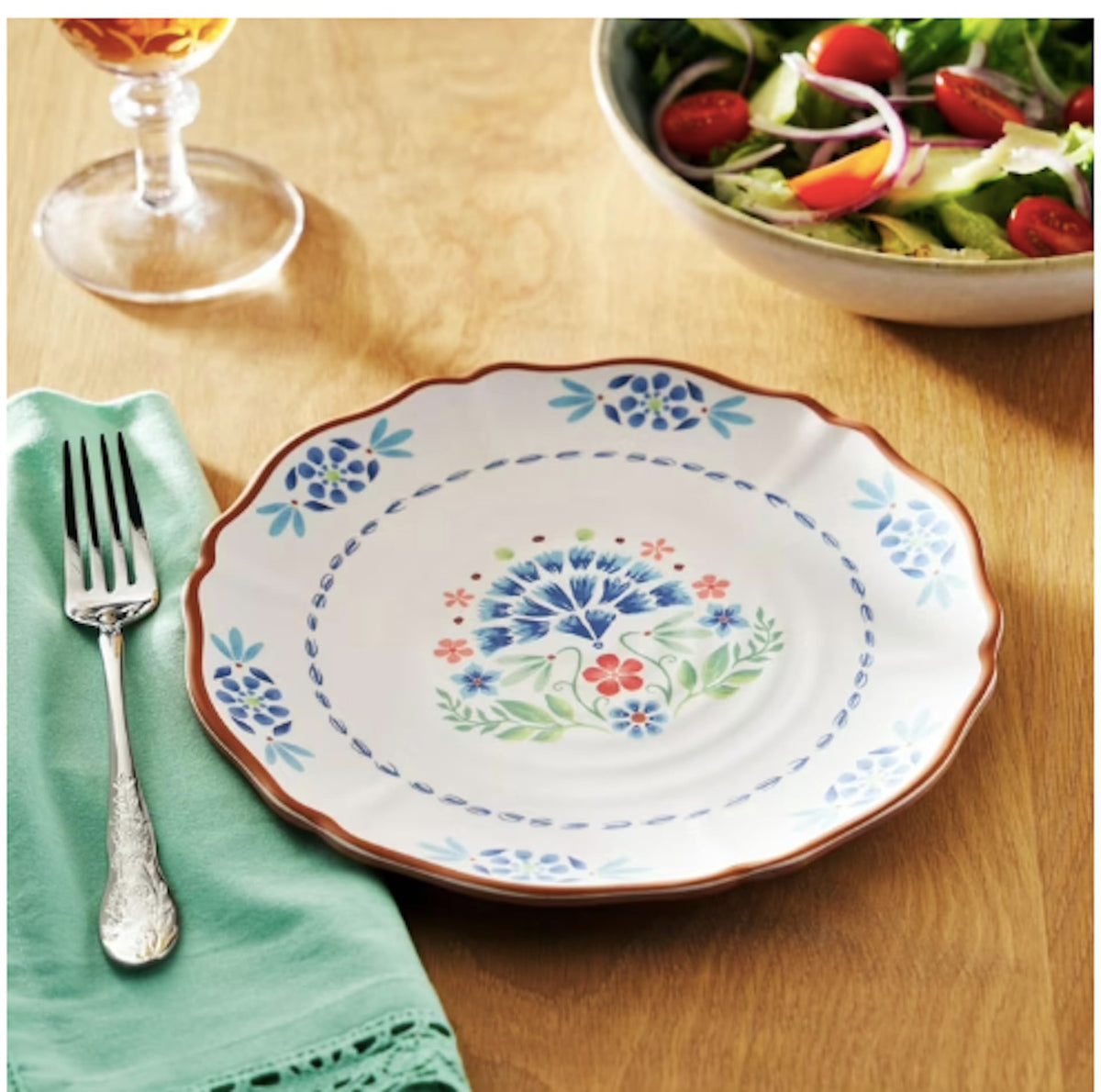 12-Piece Bamboo Melamine Dinnerware Set U45463