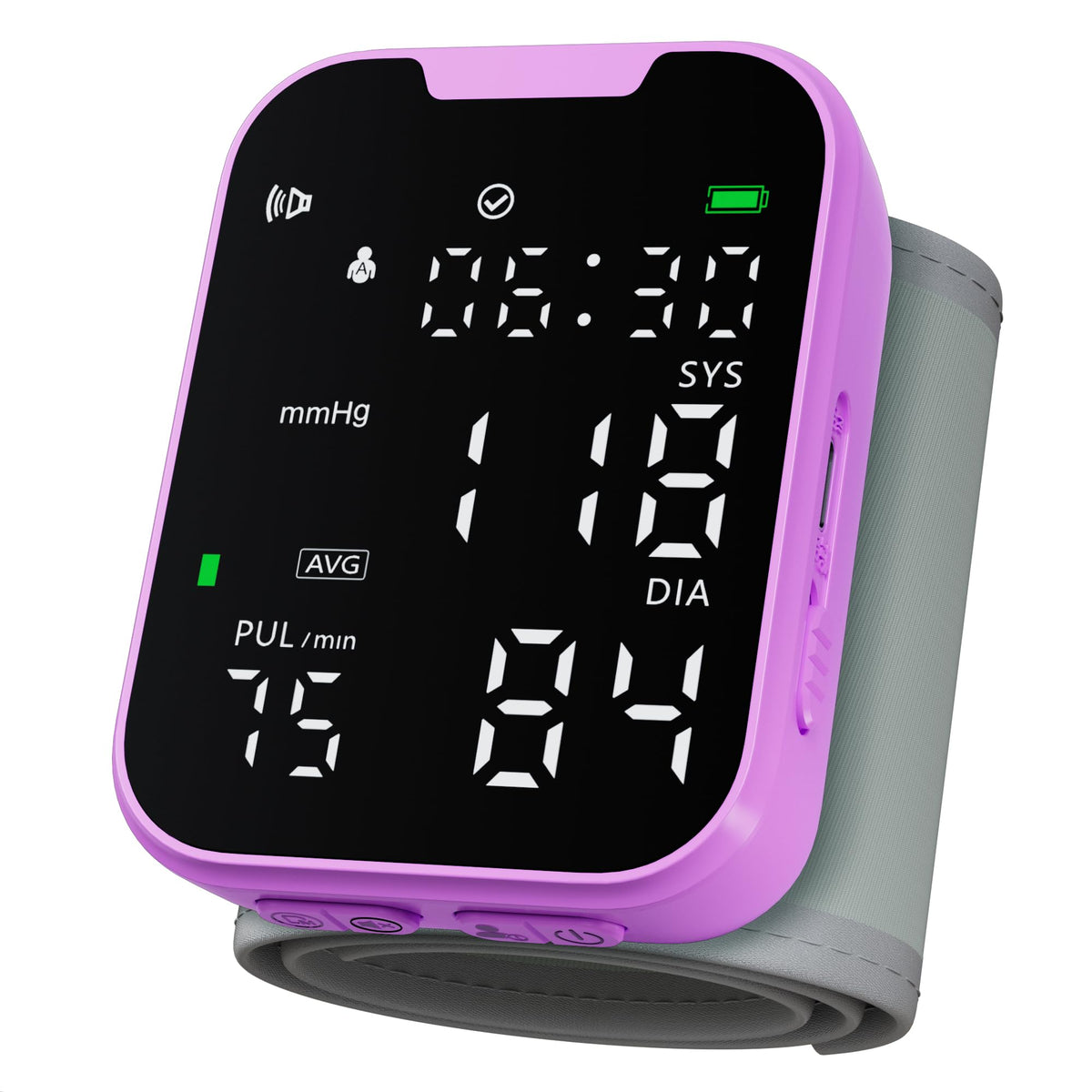 Portable Wrist Blood Pressure Monitor Purple C785728