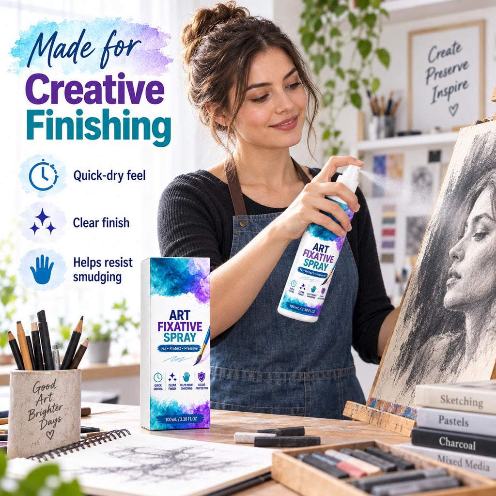 Art Fixative Spray for Pencil & Mixed Media, 4 Pack X256707
