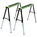 2 Pack Heavy Duty Steel Folding Sawhorse with Carry Handle M351