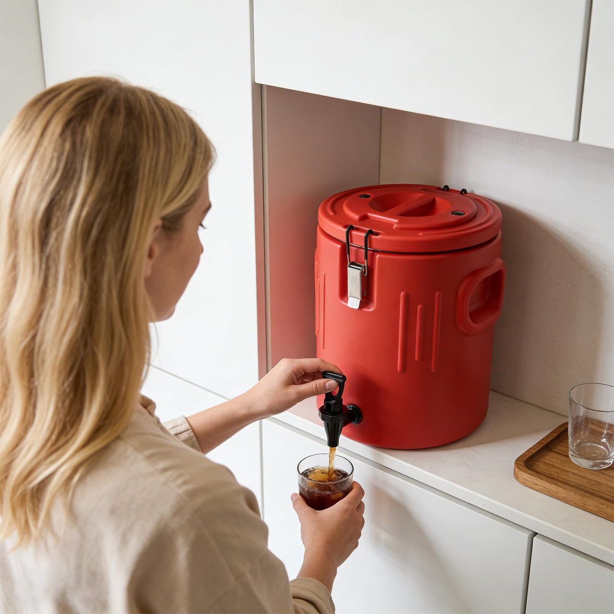 Insulated Beverage Dispenser with 304 Steel Interior L245