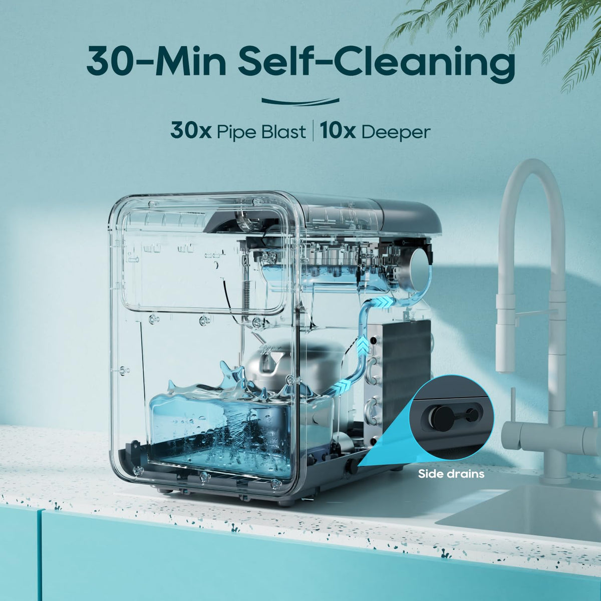 Countertop Ice Maker 9 Ice Cubes 26.5LBS/24H V56697