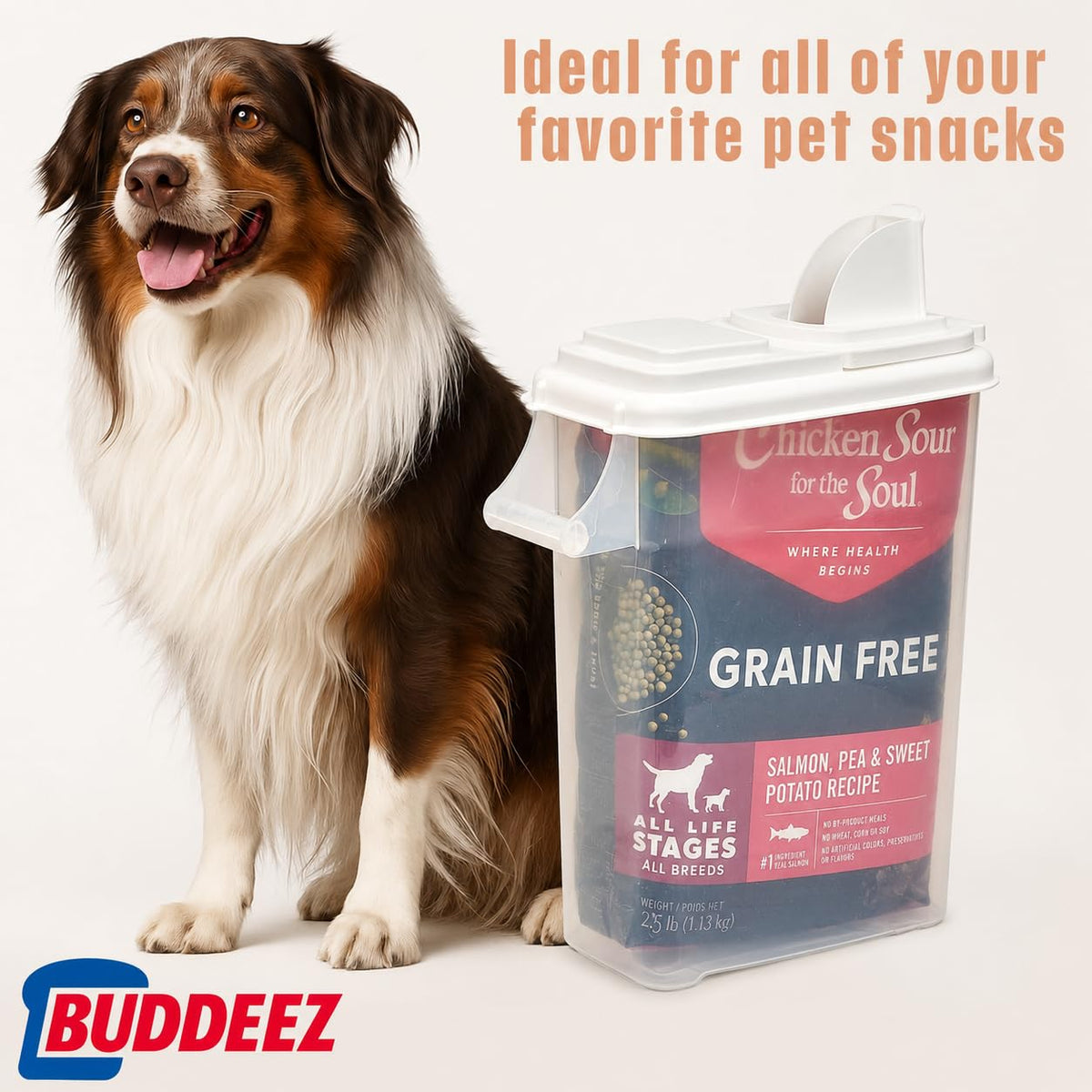 Airtight Pet Food Storage Container 32 Quart with Pour Spout I883419