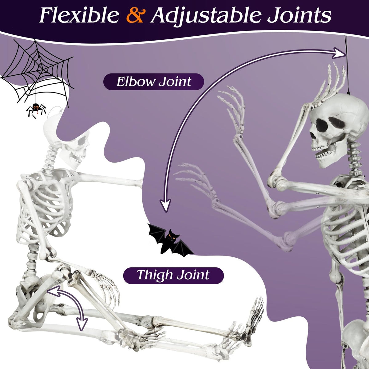 5.4 FT Posable Skeleton Decoration O7931