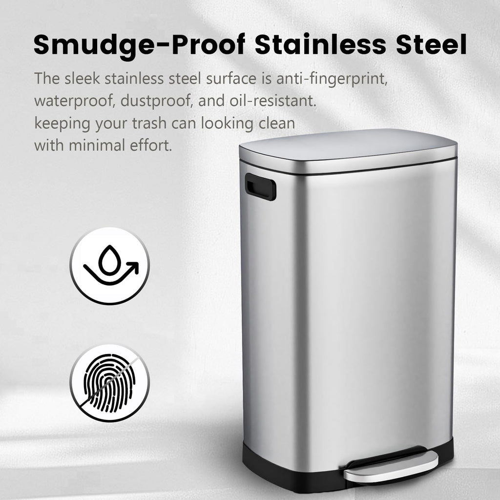 13 Gal Stainless Steel Kitchen Trash Can P707997