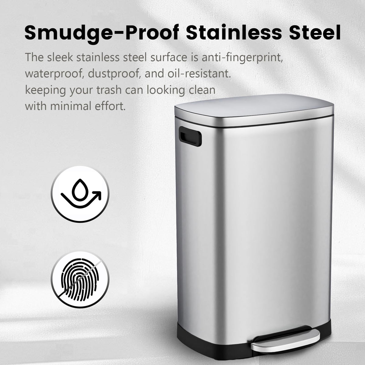 13 Gal Stainless Steel Kitchen Trash Can P707997