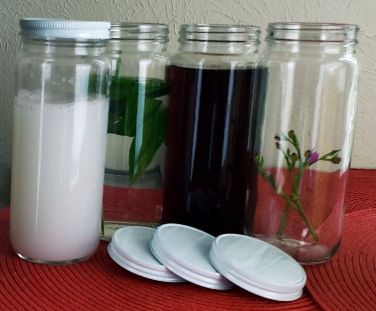 Wide Mouth Glass Bottle Jar 16 oz C486
