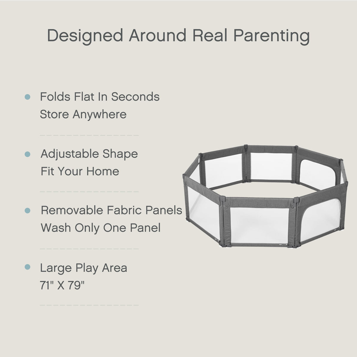 8-Panel Foldable Baby Playpen K61526