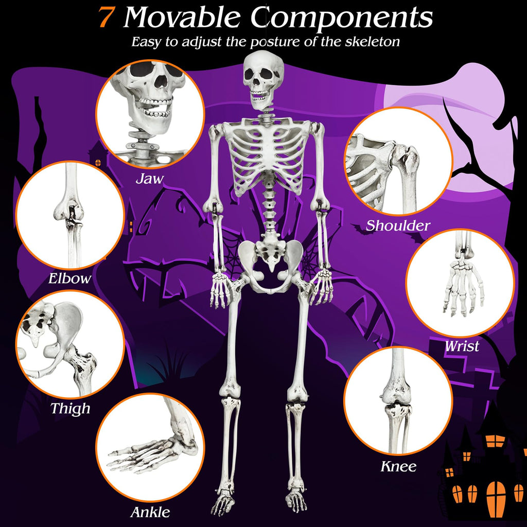 5.4 FT Posable Skeleton Decoration O7931