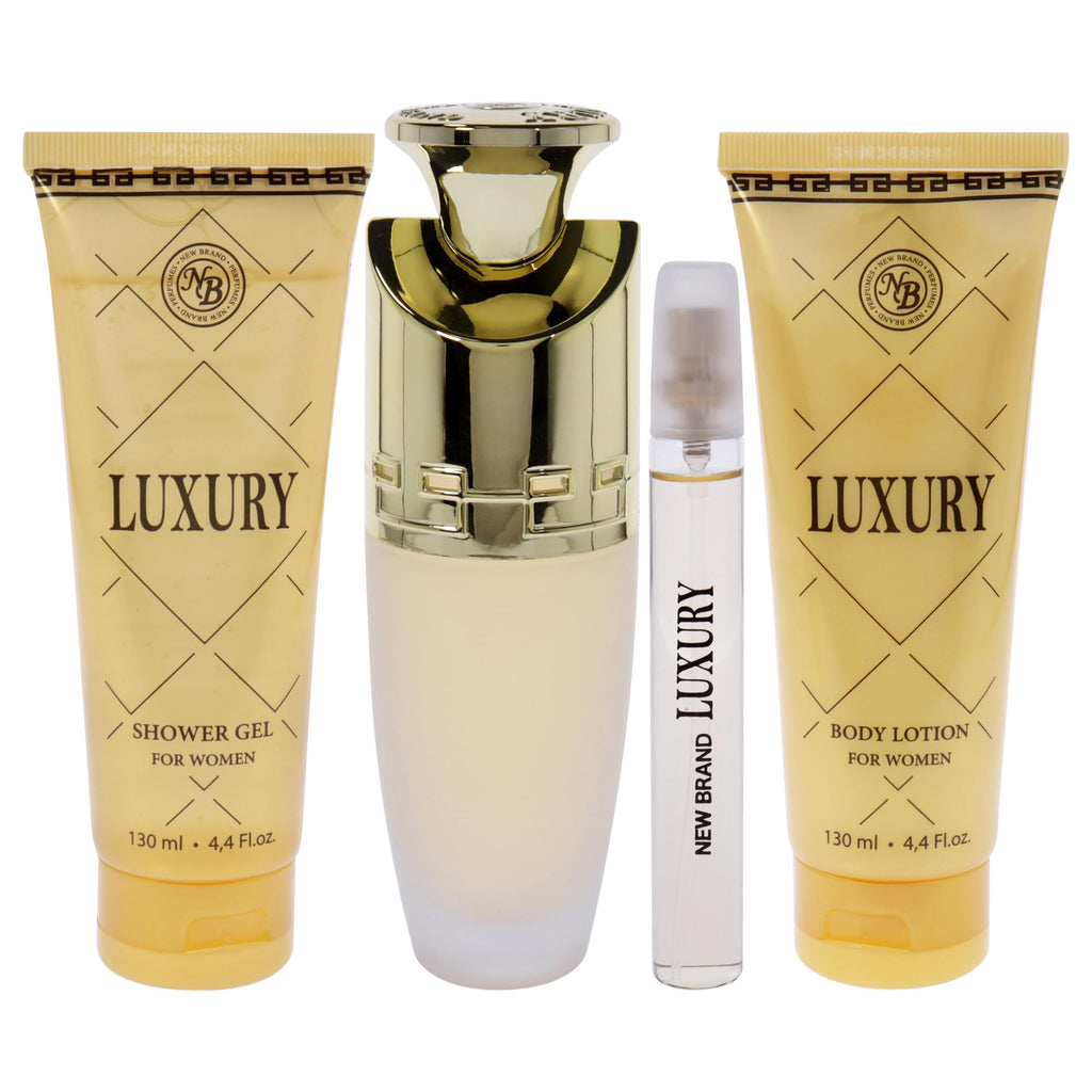 4 Pc Gift Set 3.3oz EDP Spray 4.4oz Shower Gel 4.4oz Body Lotion 0.5oz EDP Spray Z26568