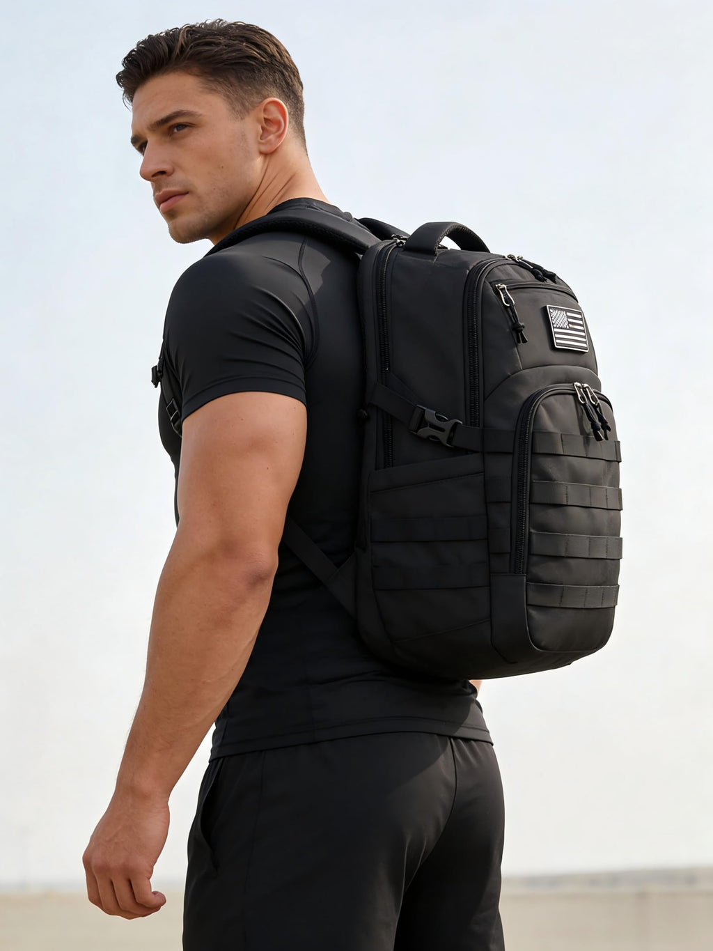 Black Small Tactical Backpack F9016