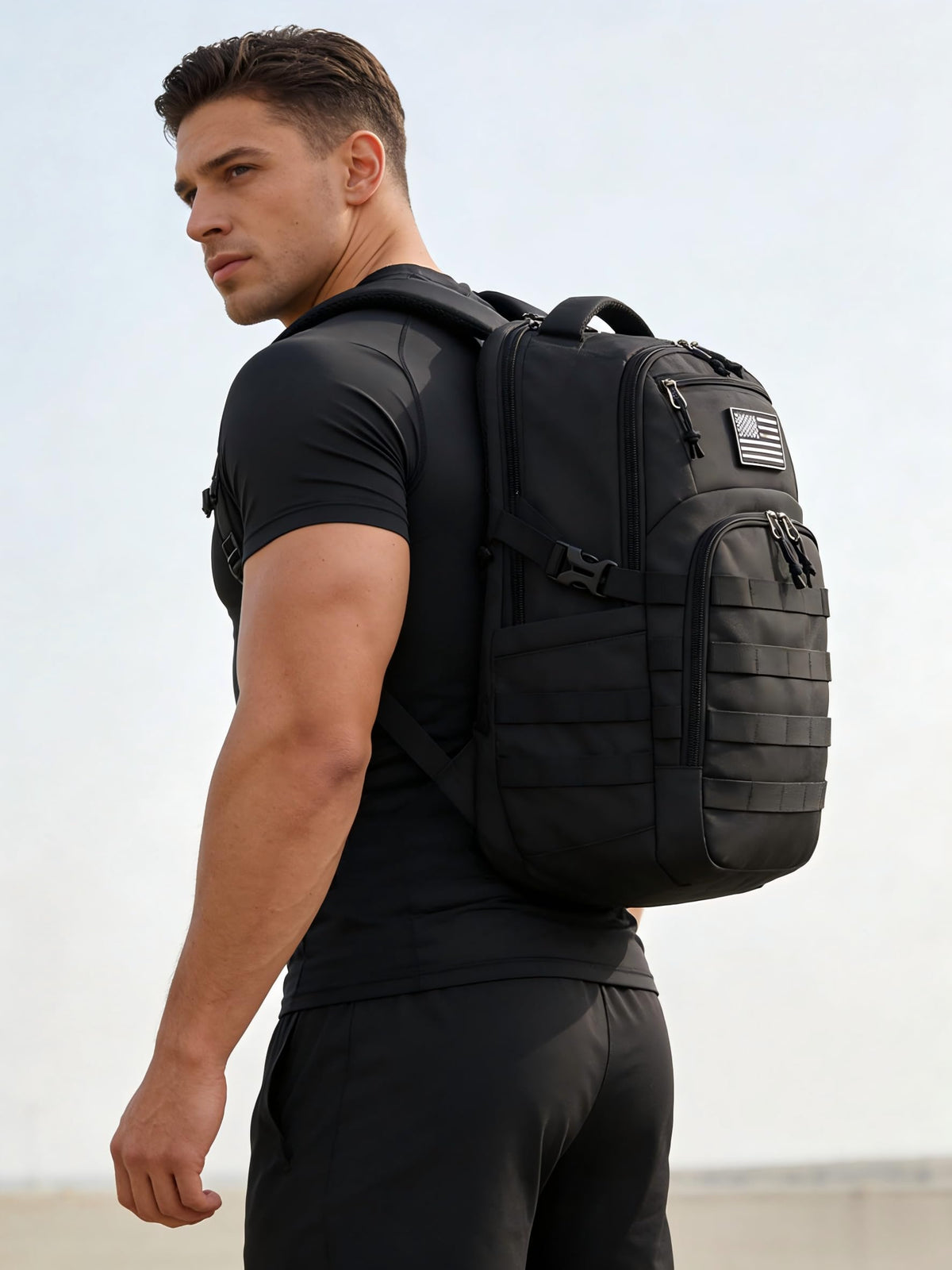 Black Small Tactical Backpack F9016