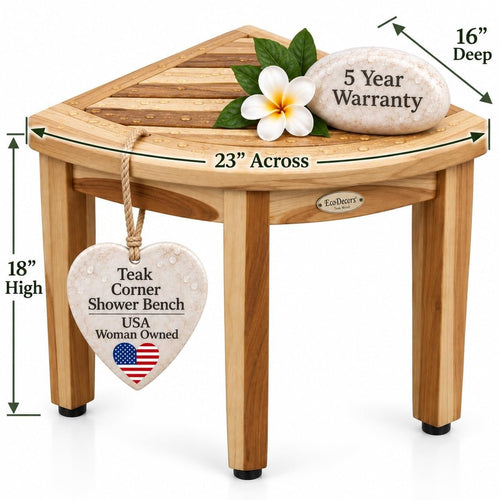 18” Teak Corner Shower Bench J674234