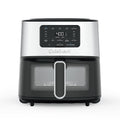6-Quart Air Fryer with 5 Cooking Functions, Stainless Steel & Black I816