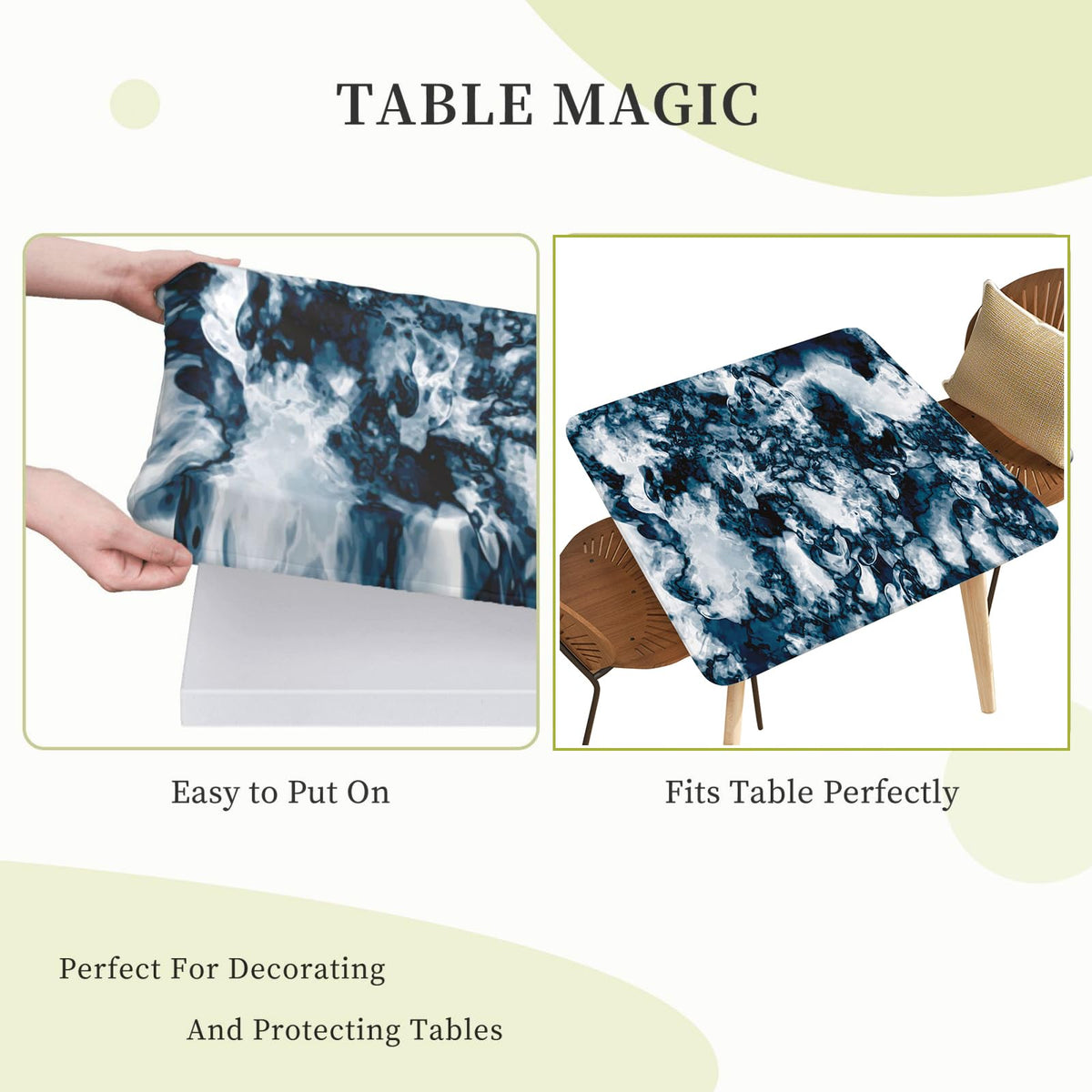 Fitted Square Tablecloths with Elastic L48856