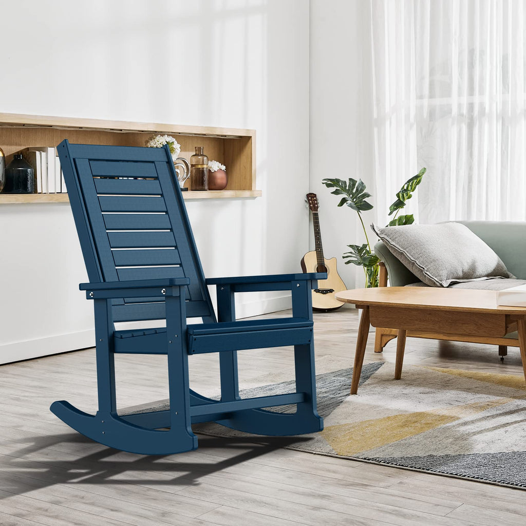 Oversized Outdoor Rocking Chairs Set of 2 Blue V17421