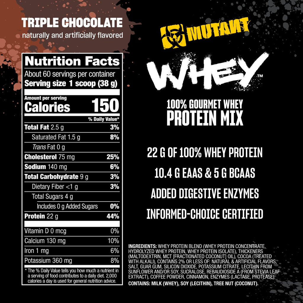 Whey Protein Powder Triple Chocolate 5 lb C834620