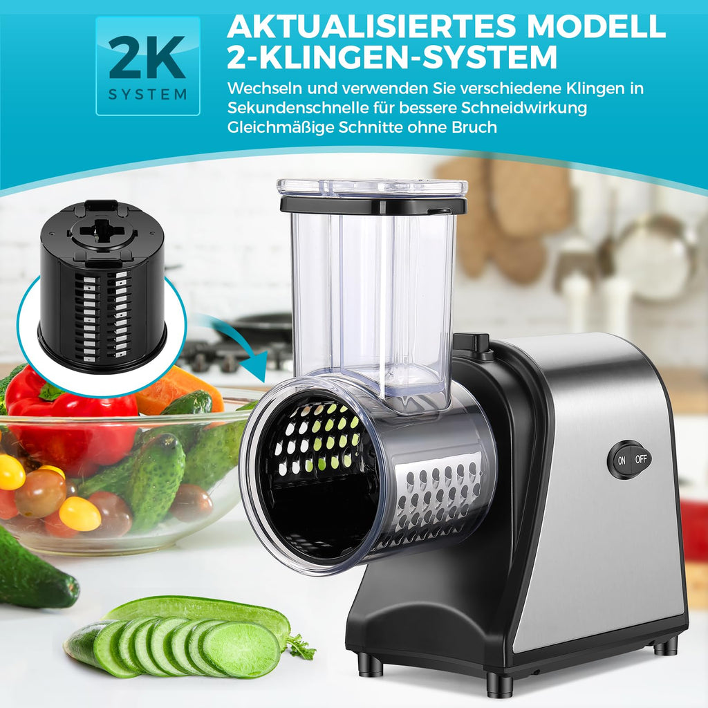 Electric Stainless Steel Vegetable Slicer with 5 Blades C809241