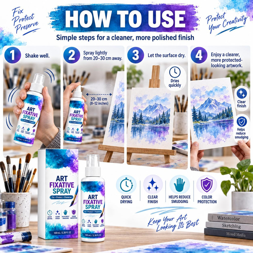 Art Fixative Spray for Pencil & Mixed Media, 4 Pack X256707