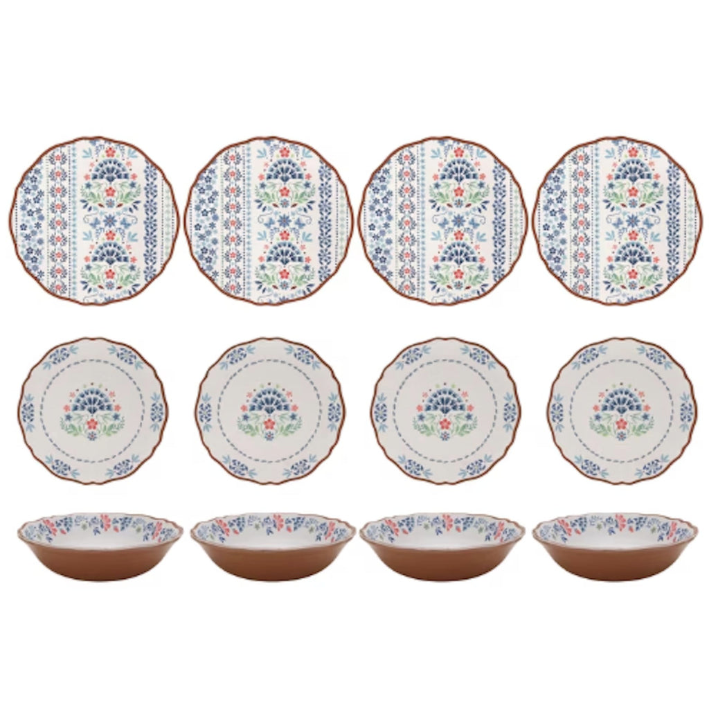 12-Piece Bamboo Melamine Dinnerware Set U45463