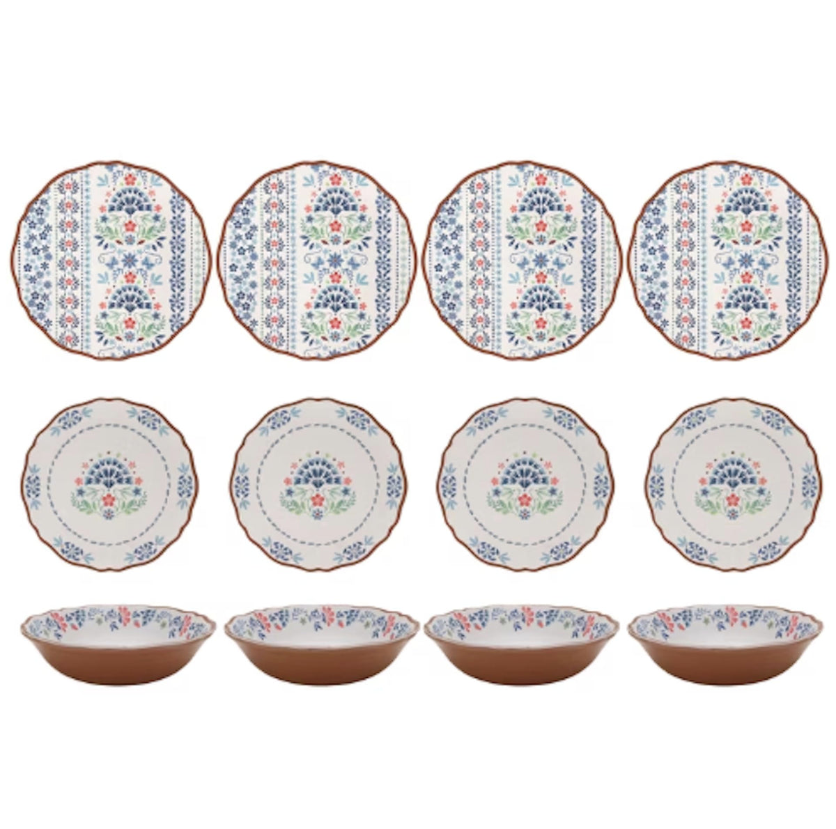 12-Piece Bamboo Melamine Dinnerware Set U45463