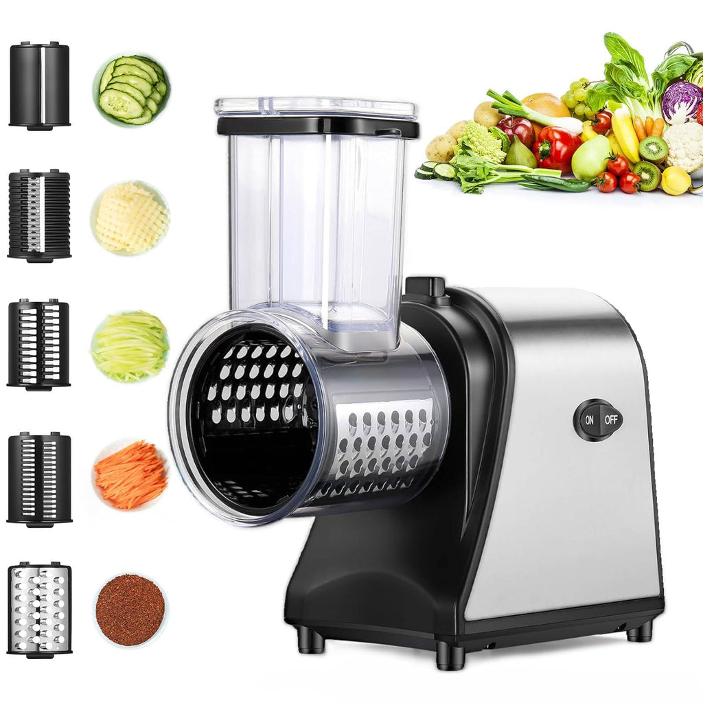 Electric Stainless Steel Vegetable Slicer with 5 Blades C809241
