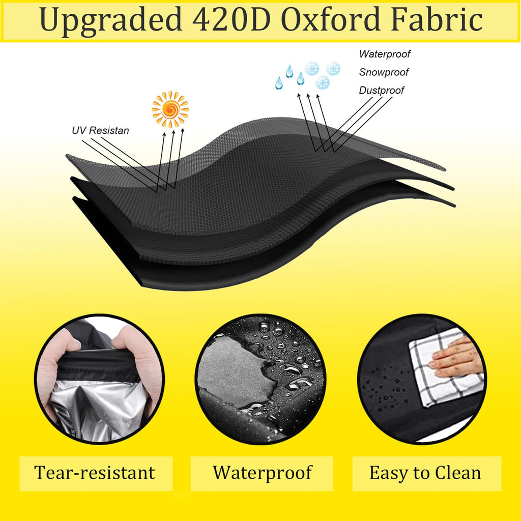 Black 420D Oxford Waterproof Patio Table Cover L7185