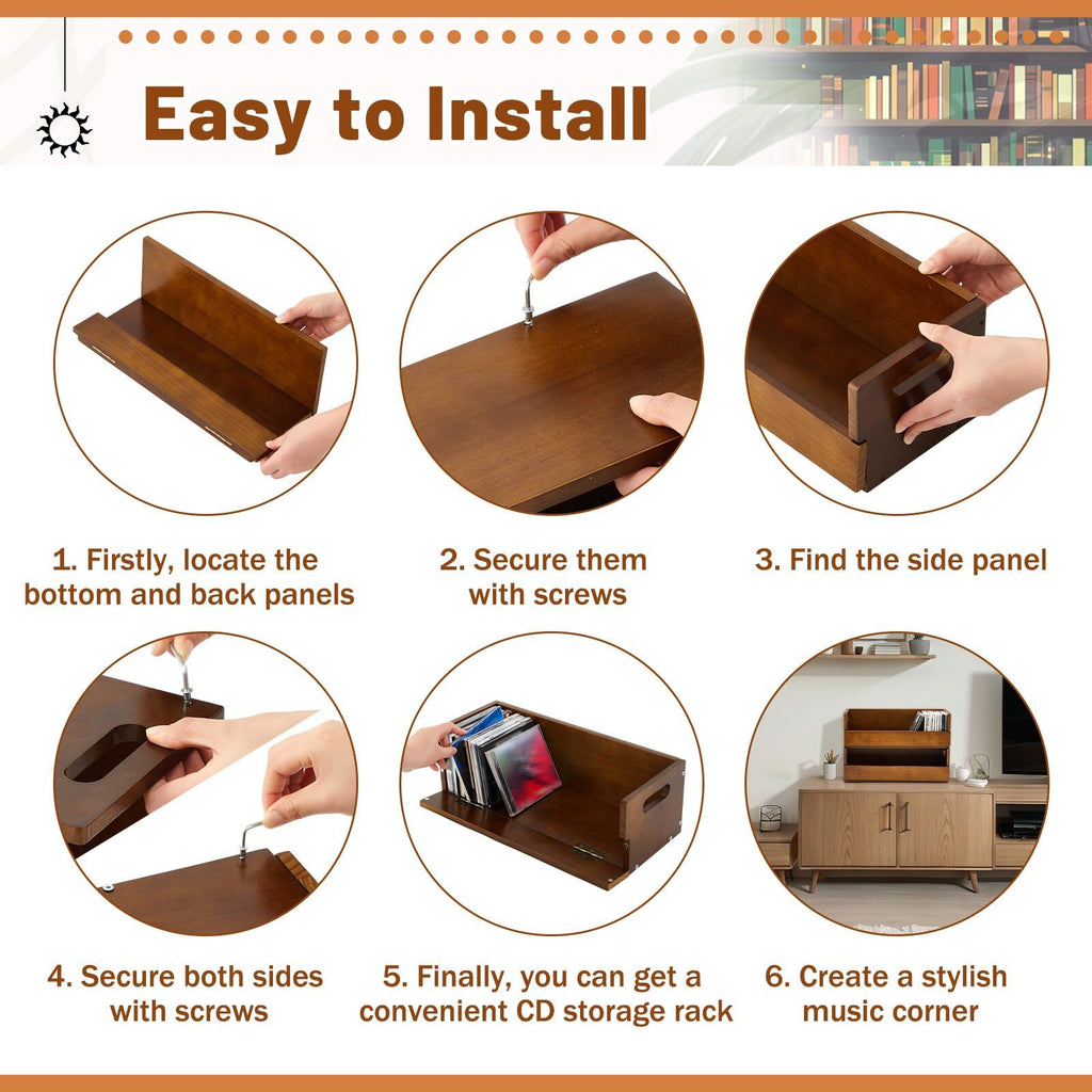 2 Set Wooden CD Storage Box T682