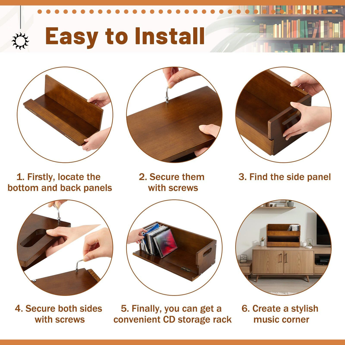 2 Set Wooden CD Storage Box T682