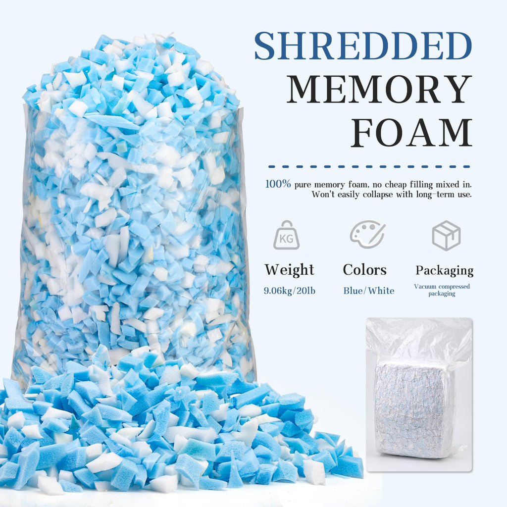 20LB Shredded Memory Foam Filler K1214