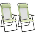 Folding Patio Dining Chairs Set of 2 Green X2554