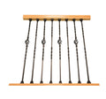 Indoor Stair Rail Section Kit with Black Metal Balusters K641
