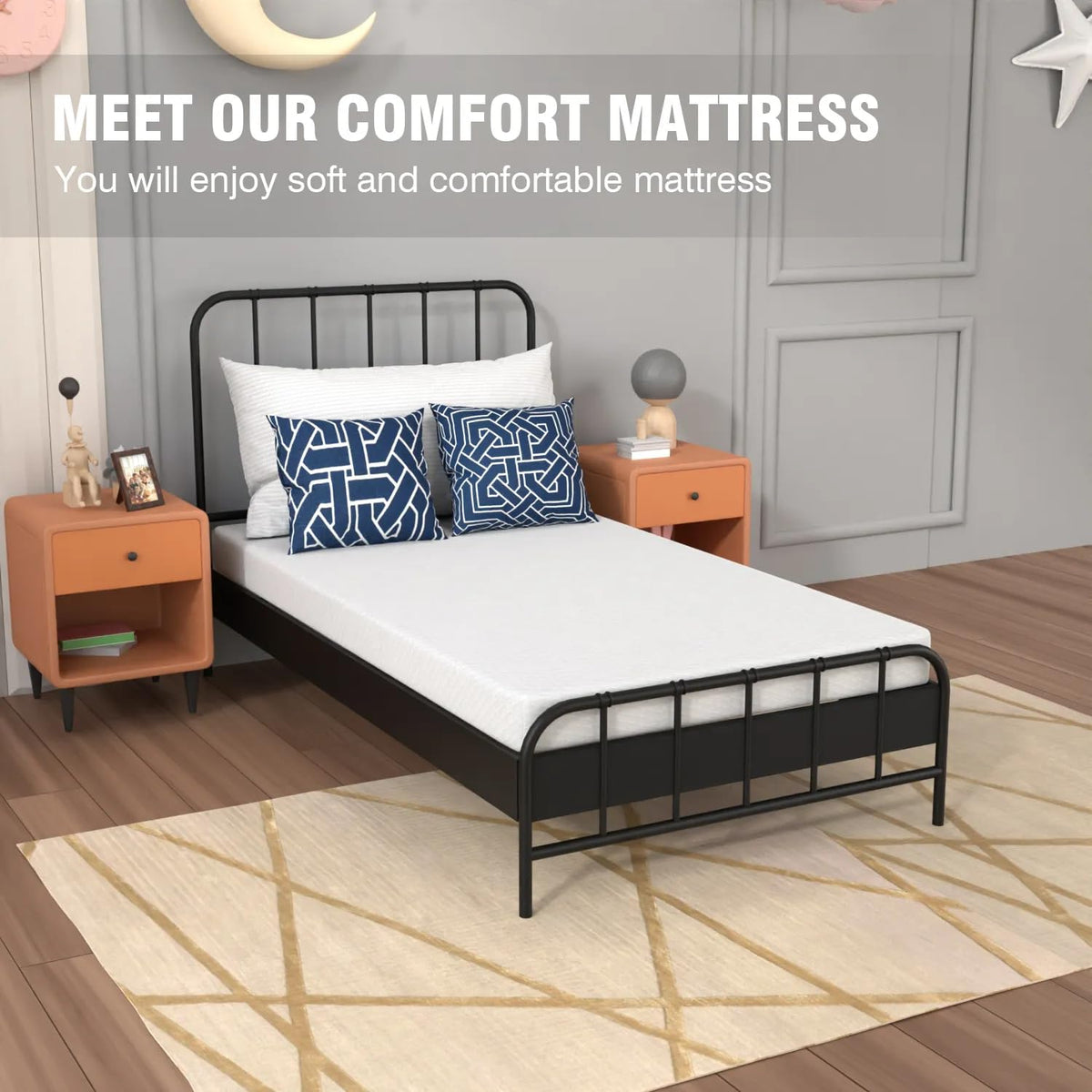 5 inch Memory Foam Twin Mattress with Washable Cover H456