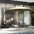 11-FT Patio Offset Cantilever Umbrella with Base N31245