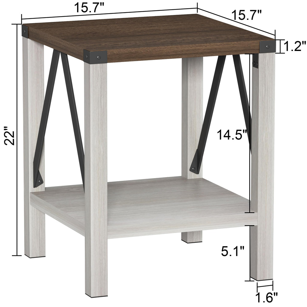 End Table Set of 2 with Storage Shelf J35496