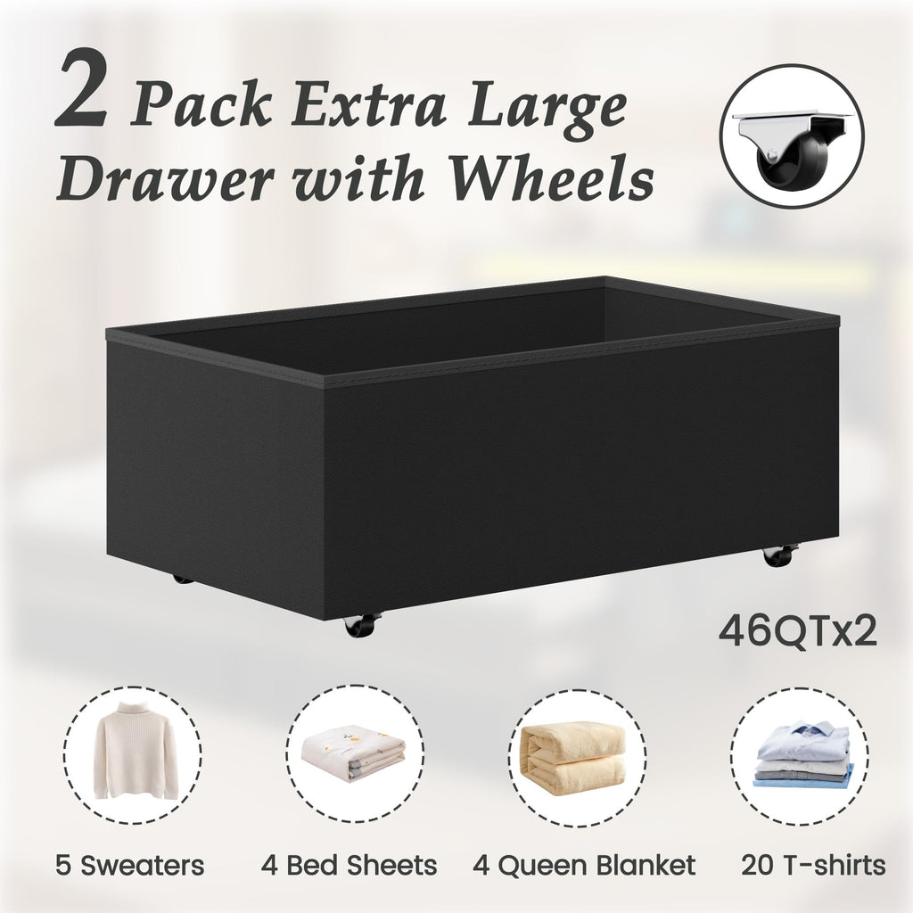 Queen Size Storage Bed Frame with Wood Headboard and LED Lights O1308