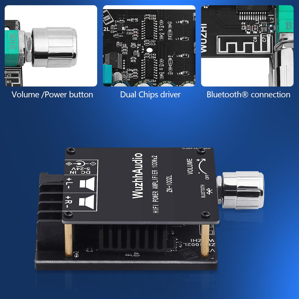 200W Audio Power Amplifier Board with Bluetooth and AUX Inputs E20531