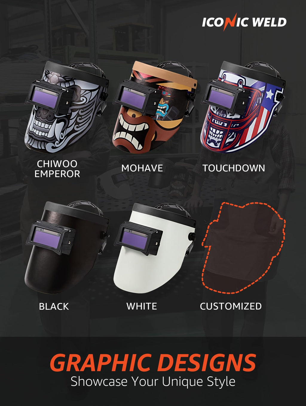 Auto Darkening Welding Helmet Flip Up Lens Shade 4/9-13 White E9067