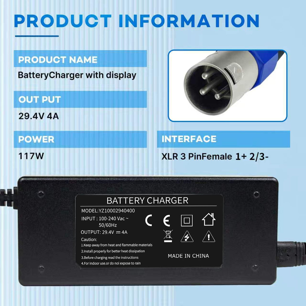 24V Lithium Battery Charger 29.4V 4A L2980