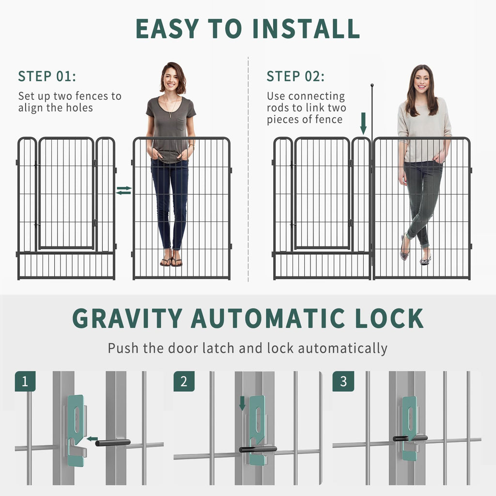 16 Panel 40" Height Dog Playpen with Doors L27349